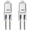 UGEFKMQ Lampadina G5.3 Alogena 20W 12v Mini Faretto Capsula Trasparente Lampadina G5.3 12V 75W GU5.3 base a doppio ago Bianco Caldo 5PC 35W