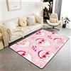 Homemissing Natale Tappeto Antiscivolo Lavabile 100x150cm | Autoino Babbo Natale & Arco Grande, Morbido, A pelo corto, Antiscivolo Rosa Tappeto da Interno Soft Non-slip Polyester