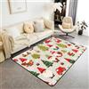 Homemissing Natale Tappeto Salotto 150x200cm Decor | Albero & Babbo Natale Fiocchio di neves Tappeto da Interno Carpet for Home, Dining Room