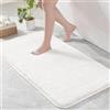 Exclusivo Mezcla Tappeto da Bagno, 60 x 90 cm, Assorbente e Antiscivolo | Asciugatura rapida, Lavabile in lavatrice, Morbido, Confortevole, Doccia, Cucina, Soggiorno, Decorazione, Avorio
