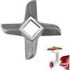 MOUMOUTEN Lame per tritacarne, a forma di croce, foro centrale (12 mm) | Tritacarne in acciaio di ricambio, a forma di croce, professionale da cucina, accessorio per tritacarne per mixer