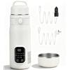 Normodic Bollitore da Viaggio 500ml con display LED, 5 Temp., Acciaio Inox 316 | 220V 320W Mini Bollitore da Viaggio, Spegnimento Automatico, Riscalda e Mantiene Caldo per Hotel, Viaggi, Ufficio e Campeggio