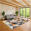 HMO HOME MY OWN Tappeto 80x150 cm Moderno in Polipropilene - Economico e Resistente - Tappeto Pelo Corto Facile da Pulire - Ideale per Ingresso, Soggiorno e Camera da Letto