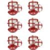 KASANOVA Set 18 pz tavola cottage porcellana rosso