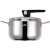 Inoxriv Pentola a Pressione 5 Litri, ø 20 cm, Acciaio Inox 18/10 | Fondo Triplo Strato Termodiffusore, Adatta per Induzione e Gas, Cottura Rapida, Made in Italy