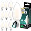 Lumiled Lampadina a LED ultra efficiente, B35, E14, classe energetica A, 2,2 W, 470 lm, sostituisce 40 W, 2700 K, luce bianca calda, filamento in vetro smerigliato, angolo di diffusione di 360°, non