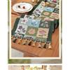 PureBowlic Runner da tavola vintage floreale per stile americano, tovaglia in morbido poliestere per nappe e nastri intrecciati, elegante lino da pranzo per soggiorno camera da letto, marrone verde 35