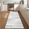 HaiTaoSy Tappeto passatoia antiscivolo, lavabile, per corridoio, corridoio, cucina, ingresso, 80 x 150 cm, grigio chiaro