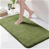 Exclusivo Mezcla Tappeto da Bagno, 60 x 90 cm, Assorbente e Antiscivolo | Asciugatura rapida, Lavabile in lavatrice, Morbido, Confortevole, Doccia, Cucina, Soggiorno, Decorazione, Verde Oliva