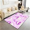 Homemissing Natale Tappeti per Cucina 150x200cm | Babbo Natale Decor per cucina e camera da letto Violetta Tappeto da Interno Soft Polyester