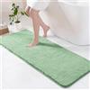 Exclusivo Mezcla Tappeto da Bagno, 60 x 120 cm, Assorbente e Antiscivolo | Asciugatura rapida, Lavabile in lavatrice, Morbido, Confortevole, Doccia, Cucina, Soggiorno, Decorazione, Verde Chiaro