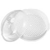 CRAFTHROU 1 Pezzo con Coperchio per Microonde in Plastica Vaporiera Rotonda | Valvola Regolabile e Struttura Capiente, Cestello di Scolo, per Riso e Frutti di Mare a Casa Stili multipli