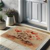 Generic Heartfelt - Zerbino con scritta Welcome, motivo cuori rossi, decorazione stagionale per interni ed esterni, antiscivolo, assorbe la polvere, facile da pulire, 73 x 43 cm