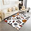 Homemissing Halloween Tappeti per Cucina 150x200cm | zucca Lantern & Spider Web Decor per cucina e camera da letto Ghost & Bats Tappeto da Interno Soft Polyester