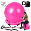 Relaxdays Palla da ginnastica, taglie e colori | con fasce, pompa, anello, anti-scoppio, palla fitness per yoga & pilates, palla ufficio
