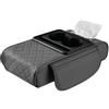 StaZamor Copribracciolo per auto 4 in 1 con portabicchieri, coperchio e organizer per console centrale, comodo cuscino per bracciolo, accessorio interno per auto, grigio A