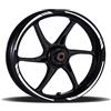 Generico Adesivi Cerchioni Moto Set Completo per 2 Ruote 17 Pollici Strisce Cerchi Custom Vari Colori universale Mod.12 cod.RT012 (010 Bianco)