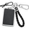 CZEMAM Custodia in pelle per chiavi e tessere, adatta per Leapmotor B10 | Custodia protettiva per chiavi NFC B10 D19 D99 C16 C11 C01 B05 A10 2025 2026 accessori con portachiavi argento nero