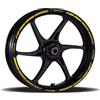 Pimastickerslab Adesivi Cerchioni Moto Set Completo per 2 Ruote 17 Pollici Strisce Cerchi Custom Vari Colori universale Mod.1 cod.RT001 (091 ORO)