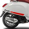 Generico Kit 2 adesivi stickers fascia vintage racing sport compatibili con piaggio vespa primavera sprint scegli colore Cod.2017 (032 Rosso)