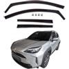 J&J AUTOMOTIVE GD Deflettori d'Aria e Antivento per Toyota Yaris Cross Dal 2021, Oscurati, Anteriori e Posteriori, Aerodinamico