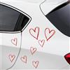 Generico Kit 14 Adesivi Cuori Cuore Passione Divertenti prespaziato PVC per Auto Scegli Colore cod.2120 (032 Rosso)