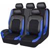 HUDJJDC Coprisedili Auto per Dacia Sandero I/Stepway 2008 2009 2010 2011 2012, 9 PCS Impermeabile Set Fodere Anteriori E, Copri Coprisedile Auto, Accessori Auto,Blue