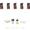 HOFFCAR Kit tagliando 4 FILTRI e 5L OLIO M compatibile con Skoda Fabia I (6Y2,6Y3,6Y5) 1.9 SDI 47kw dal 1999