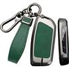 Rondrive Custodia in metallo per chiave auto, adatta per BMW X4M F98 XM G09 I4 I5 I7 X7 G07 X5 G05 serie 5 G60 G68 2 F74 cover portachiavi in pelle PU protezione chiave nero verde