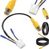 HAAMNING7 Cavo telecamera retromarcia a 10 pin Adattatore cablaggio RCA | Cablaggio per schermo posteriore grandi dimensioni per retromarcia, compatibile con ingresso video autoradio per Android.
