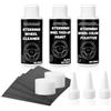 NoxGule Kit Riparazione pelle Auto, Rimuovere Macchie d'olio, Nero | Pulizia Pelle Auto + Vernice Piparatrice + Fissativo per Il Colore, Kit Completo, Facile da Usare, per Volanti, Sedili Auto