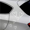 Generico Kit 14 Adesivi Cuori Cuore Passione Divertenti prespaziato PVC per Auto Scegli Colore cod.2120 (010 Bianco)