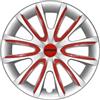 Farad Copricerchi universali bicolor Farad 15 pollici Silver/Red