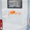Pimastickerslab Kit 1 Adesivo stickers PASSIONE PER LA ROULOTTE -caravan roulotte- accessori decal scegli colore cod.1842 (035 ARANCIONE, cm 40 x 18)