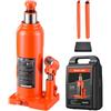 VEVOR Cric Idraulico a Bottiglia Carico 4 Tonnellate Auto Furgone Officina Corsa di Sollevamento da 194 a 379 mm, Martinetto Multidirezionale con Maniglia Lunga, Berline, SUV, Pick-up, Camion, Autobus