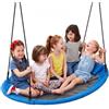 VEVOR Altalena da Albero da 149 cm a Forma di Nido per Bambini e Adulti, Portata Massima 317 kg, per Giardino, Rotazione a 360°, Sedile in Tessuto Oxford 900D con 2 Cinghie e Corde Regolabili, Blu