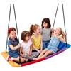 VEVOR Altalena Nido Piattaforma per Bambini e Adulti Portata Massima 317 kg, Rettangolare da 149 cm, per Giardino, Telo in Tessuto Oxford 900D, con 2 Cinghie di Corde Regolabili e Design a Bordo Curvo