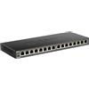 D-Link DGS-1016S Non gestito Gigabit Ethernet (10/100/1000) Nero