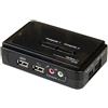 StarTech.com Switch KVM a 2 porte VGA USB con audio e cavi - Commutatore VGA USB a doppia porta