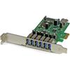 StarTech.com Scheda Espansione PCI Express USB 3.0 a 7 porte con profilo basso e standard - alimentazione SATA