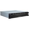 Inter-Tech IPC 2U-2404S Supporto Nero, Argento