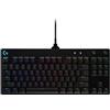 Logitech G Tastiera gaming meccanica PRO, design ultraportatile senza tastierino numerico, cavo micro-USB rimovibile, tasti con