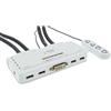 InLine KVM Switch, 4 porte, USB DVI, Audio, all-in-one