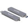 DeLOCK 42616 contenitore di unità di archiviazione Box esterno SSD Argento M.2