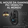 Logitech G Logitech G502 Mouse Gaming HERO Prestazioni Elevate, Sensore HERO 25K, 25600 DPI, RGB, Pesi Regolabili, 11 Pulsanti