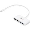 StarTech.com Hub USB 3.0 (5Gbps) a 3 porte con Gigabit Ethernet - USB-C a 3x USB-A - Bianco
