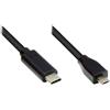 Alcasa GC-M0124 cavo USB 3 m USB tipo-C Micro USB Type-B Nero