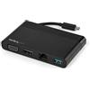 StarTech.com Adattatore multiporta USB C con HDMI, VGA, Gigabit Ethernet e USB 3.0 - Mini dock hub USB C a HDMI 4K o VGA 1080p