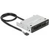 DeLOCK 91708 lettore di schede USB 2.0 Interno Nero, Grigio