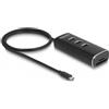DeLOCK 64234 hub di interfaccia USB 3.2 Gen 1 (3.1 Gen 1) Type-C 10000 Mbit/s Nero